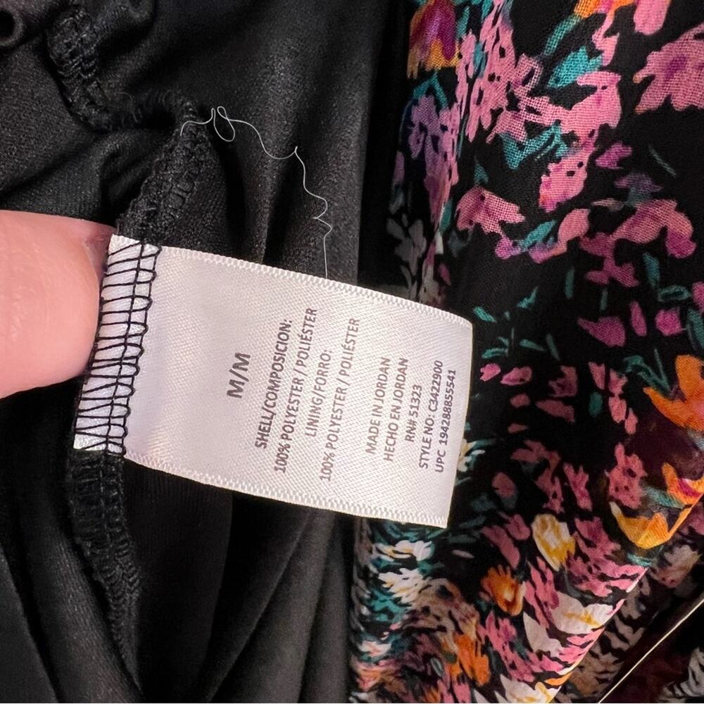 NWT Vince Camuto Tiered Floral Boho Mini Dress Size Medium Festival Concert - Picture 10 of 11